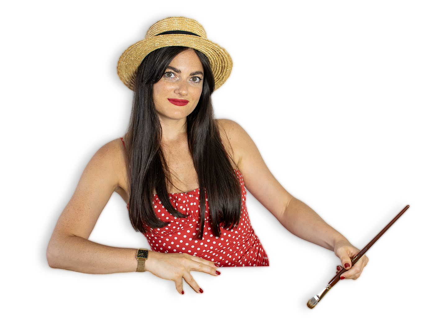 Veronika Zachová při kreslení